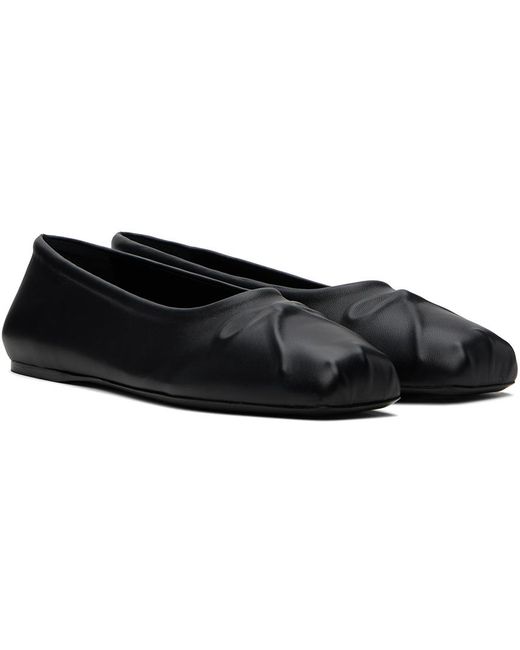 【関税込み】Marni ブラック Little Bow フラットシューズ MARNI - Women Nappa Leather Seamless Little Bow Ballet Flat