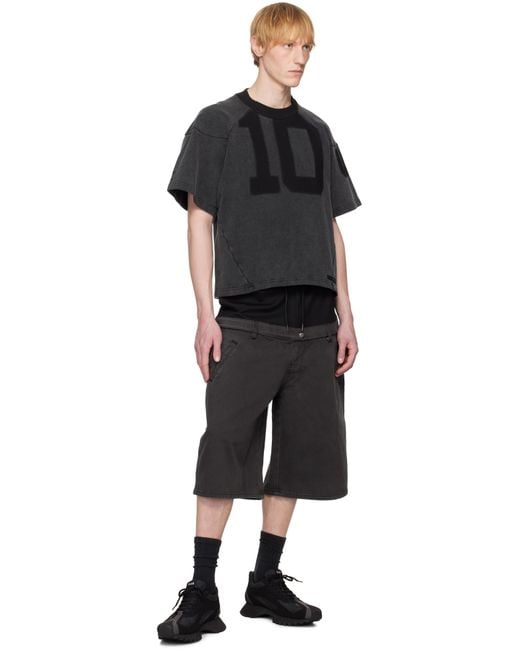 メンズ Spencer Badu ブラック Washed ジャージ Tシャツ Black