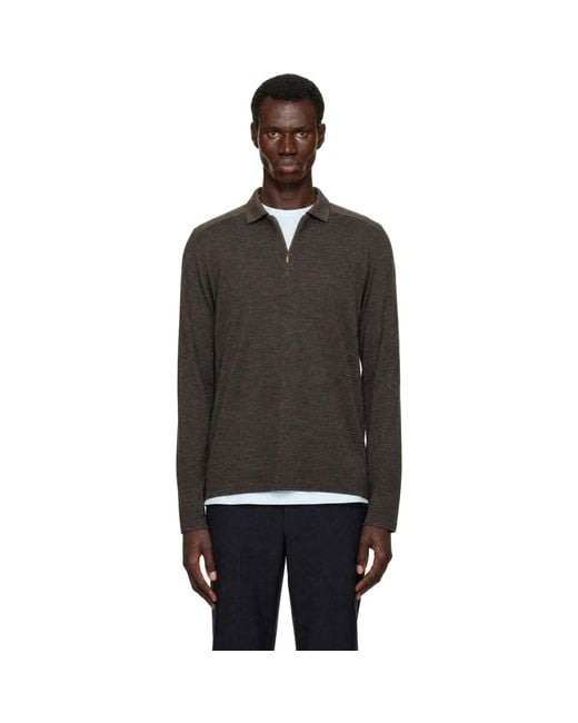 Veilance Black Frame Ls Polo for men