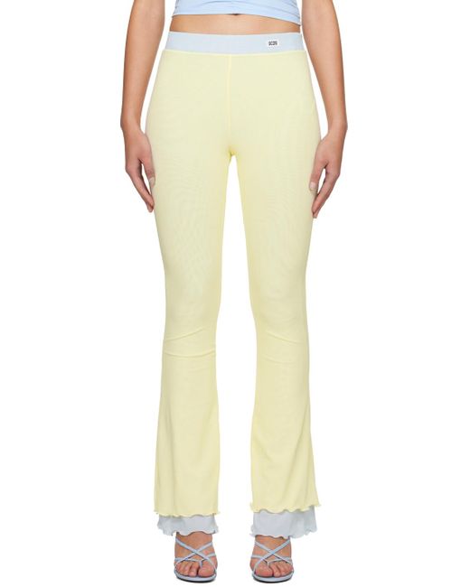 Gcds Yellow Flare Trousers