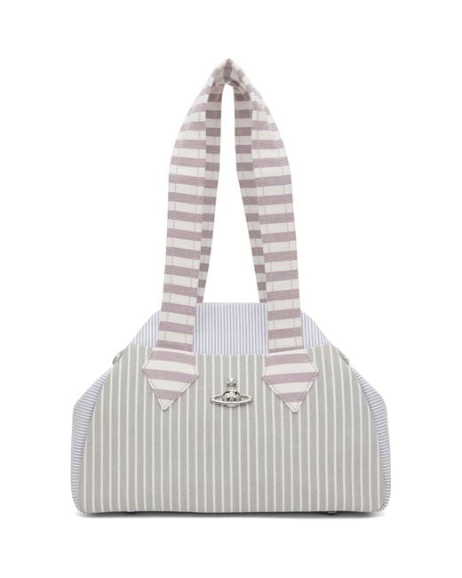 Vivienne Westwood Gray Yasmine Medium Archive Hand Bag