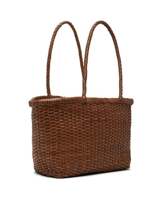 Dragon Diffusion Brown Basket Weave Small Tote