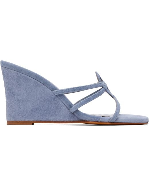 Maryam Nassir Zadeh Blue Opera Wedge Heeled Sandals