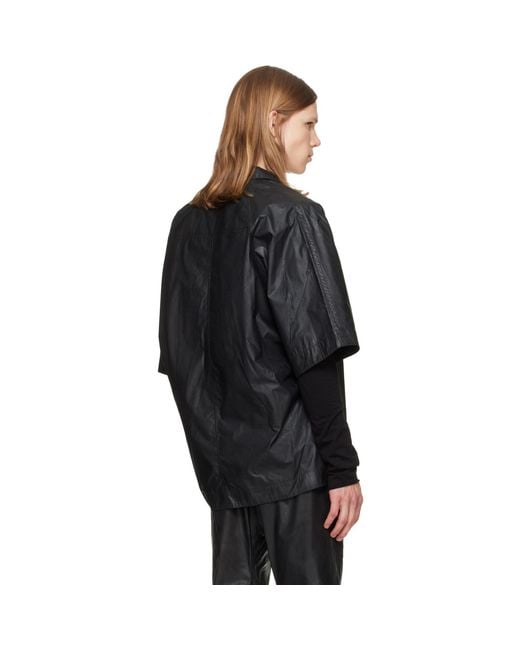 Julius Black Coated Kite Shirt for men
