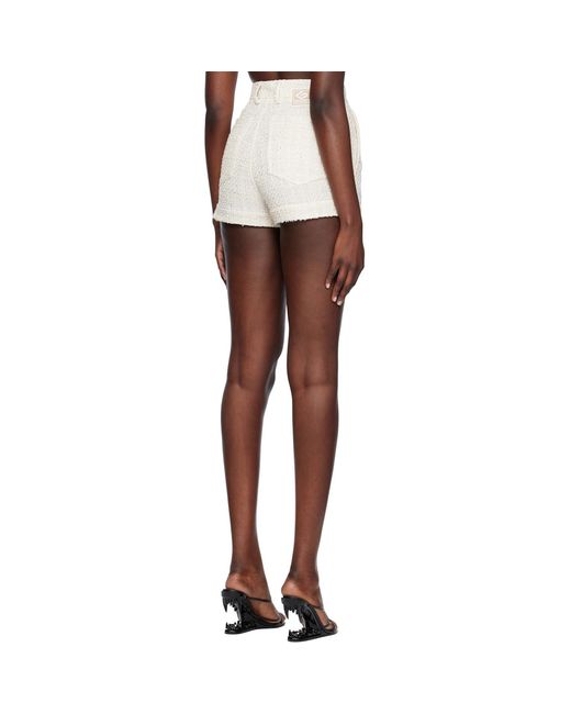 Gcds White Off- Low Rise Shorts