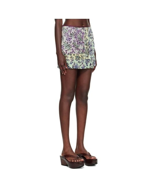 Dries Van Noten Multicolor Printed Wrap Miniskirt