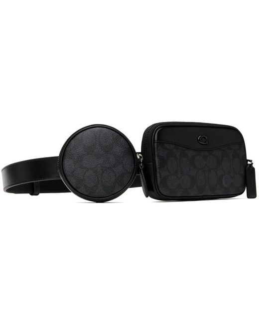 Sac-ceinture noir à pochette COACH pour homme en coloris Black