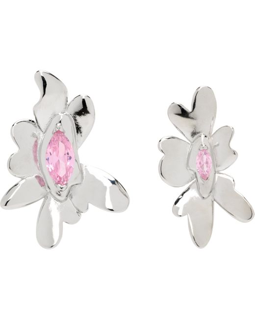 Collina Strada Black Daisy Maxi Earrings