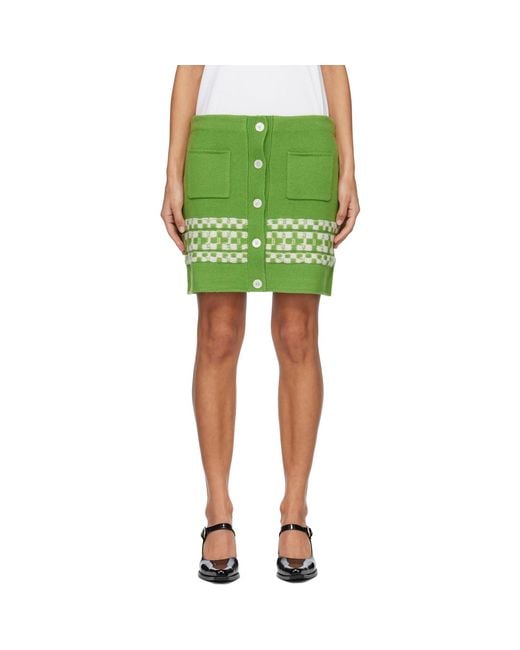 B.B. Wallace Green Miller Miniskirt