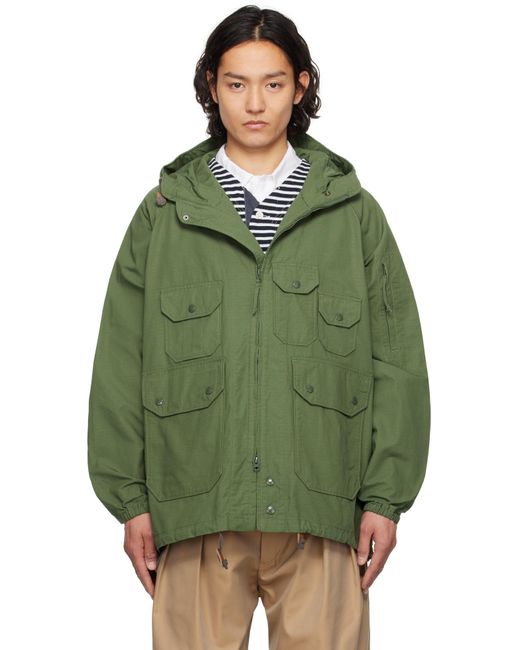 メンズ Engineered Garments カーキ Atlantic マウンテンパーカー Green