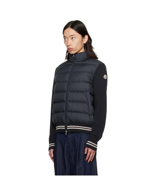 Moncler Black Padded Cotton Down Jacket for men