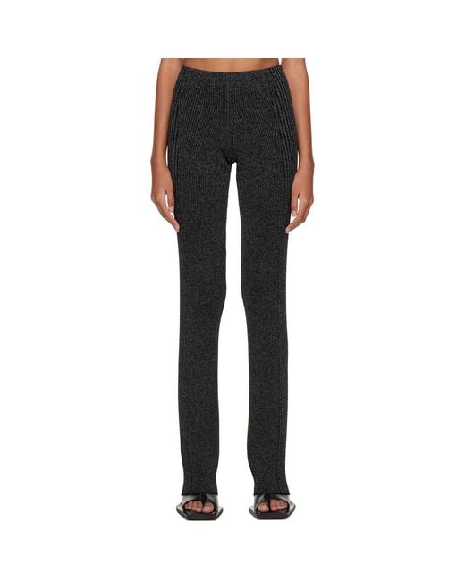 Dion Lee Black Rib Casual Pants