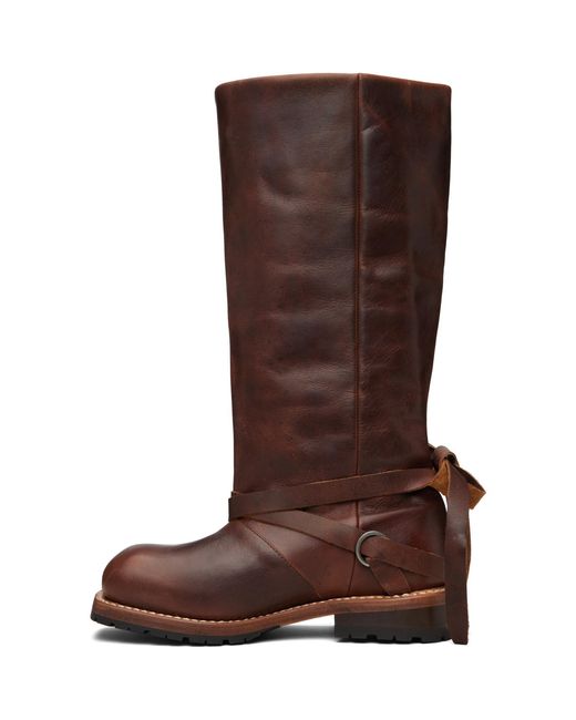Our Legacy Brown Tan High Engine Tall Boot