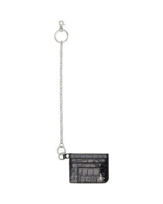 Vivienne Westwood Black Flat Chain Card Holder