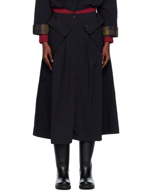 Barbour Black Imelda Midi Skirt
