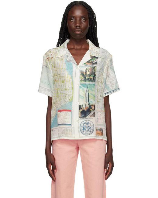 Bode Multicolor Color New York City Map Shirt