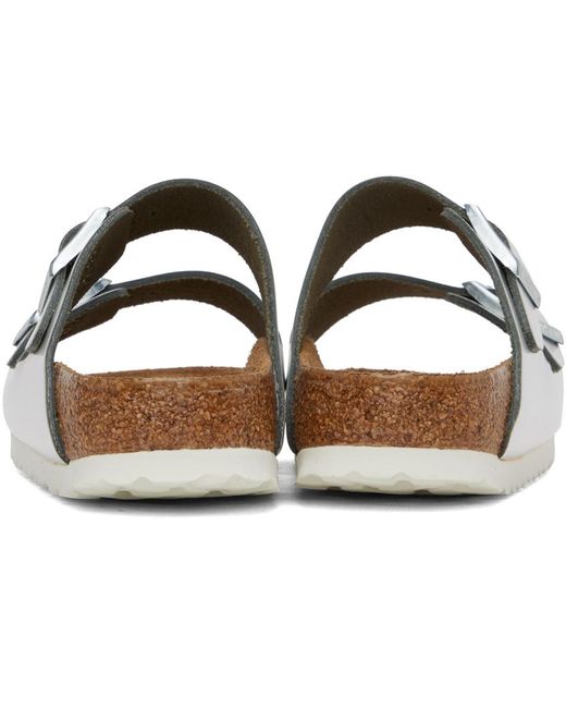 Birkenstock Black Silver Narrow Arizona Soft Footbed Sandals
