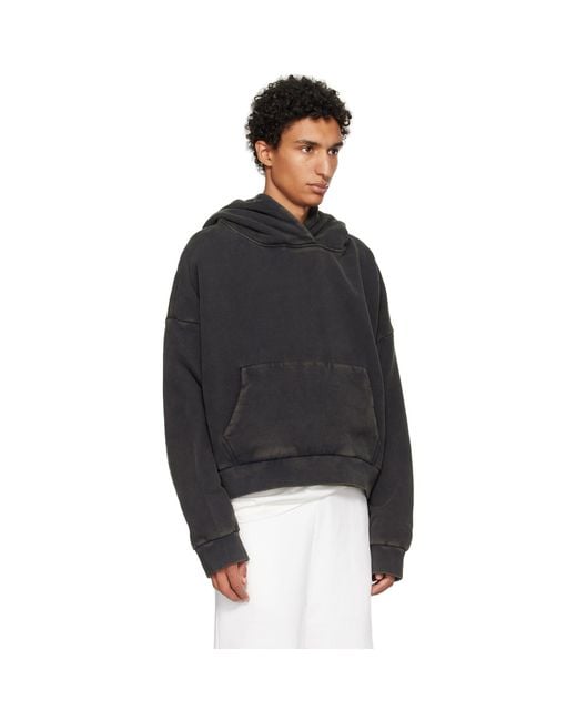 Entire studios Black Heavy Hoodie for men