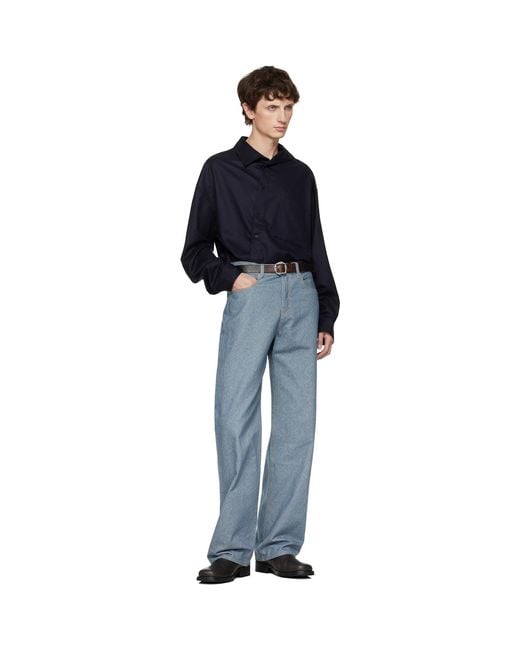 Jacquemus Blue 'The Straight De-Nîmes' Jeans for men