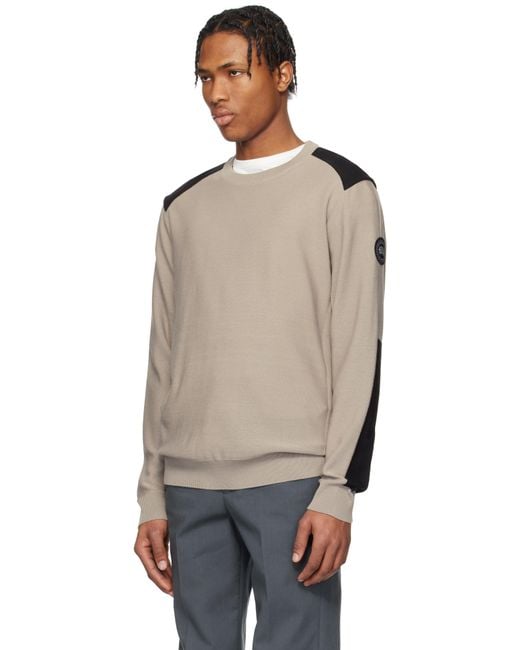 Canada Goose Black Taupe Dartmouth Crewneck Sweater for men