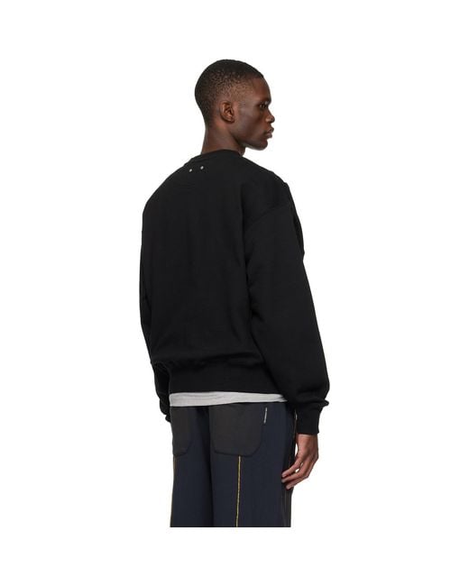 ANDERSSON BELL Blue Arch Logo Layered Sweatshirt for men