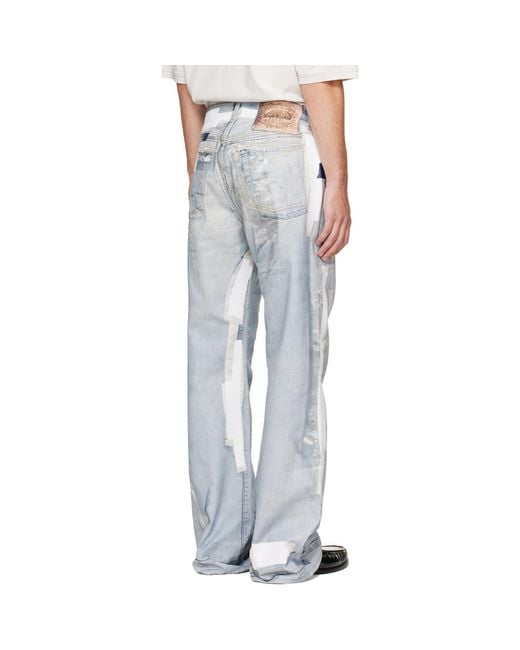 Acne Gray Trompe-L'Oeil Tape 2021M Jeans for men