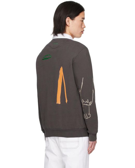 Paul Smith Black Embroidered Sweatshirt for men