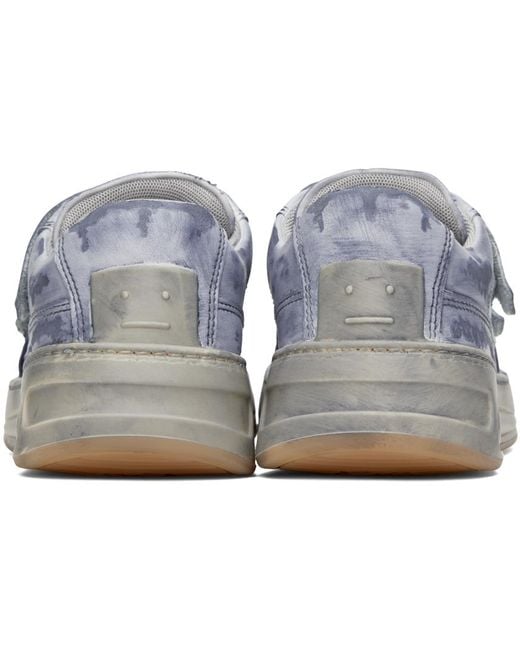 Acne Black Blue Velcro Strap Sneakers