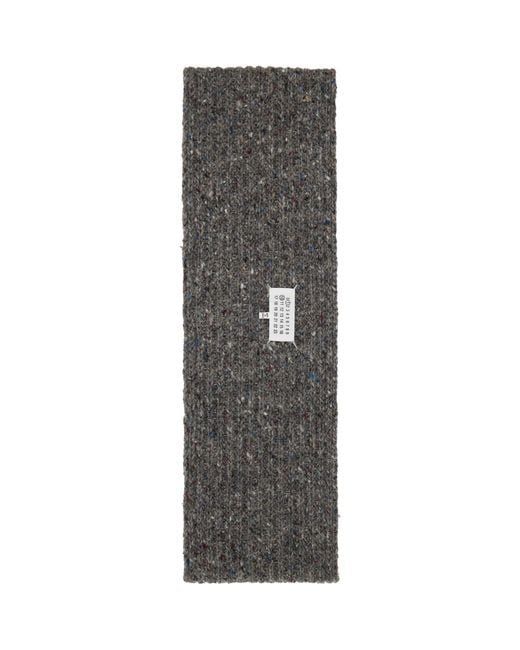Maison Margiela Black Four Stitches Scarf for men