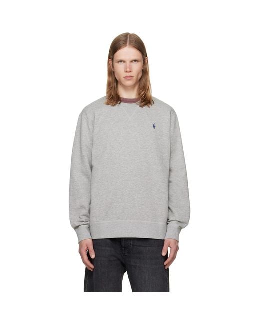Polo Ralph Lauren Gray 'The Rl Fleece' Sweatshirt for men