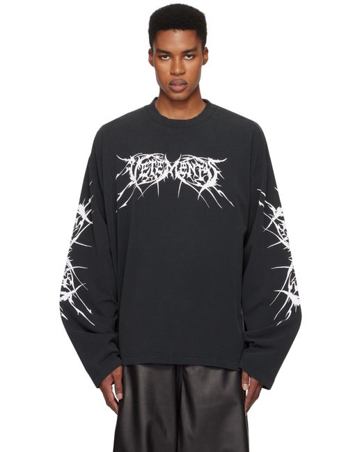 Vetements Death Metal Longsleeve T-Shirt in Black for Men