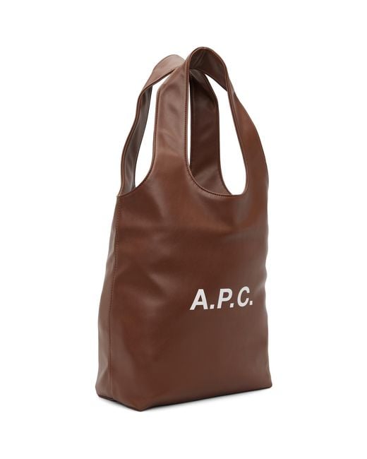 A.P.C. Brown Ninon Small Tote for men