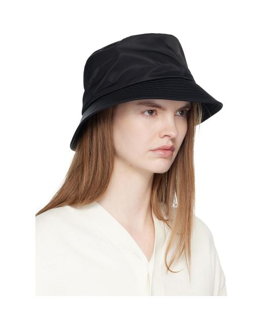 Sacai Black Single Brim Pocket Bucket Hat