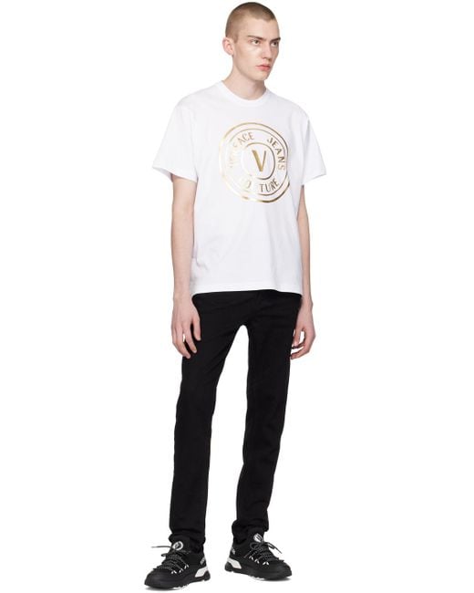 Versace White V Emblem T-shirt for men