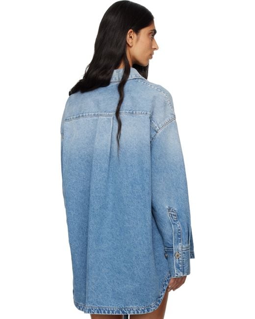 The Attico Blue Diana Denim Shirt