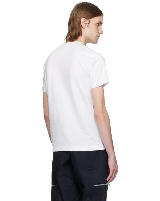 メンズ Comme des Garçons ホワイト Tartan Square Print Tシャツ Black