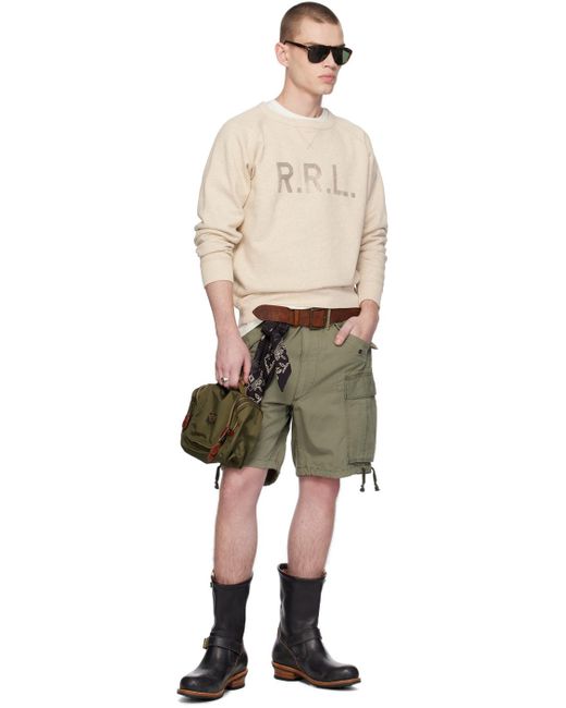 RRL Green Cargo Pocket Shorts for men