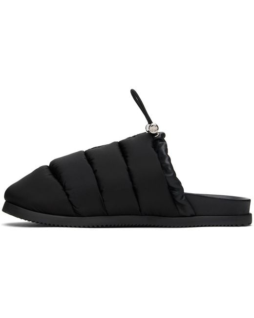 Moncler Black 'Mon Pocket' Slippers