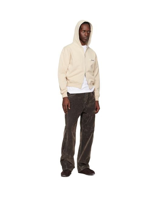 Jacquemus Natural La Casa 'The Gros Grain Zipped' Hoodie for men