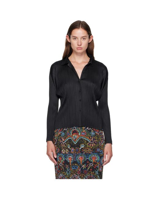 Pleats Please Issey Miyake Black Basics Blouse
