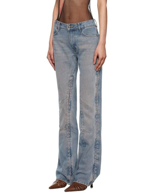 Y. Project Blue Hook-Eye Jeans