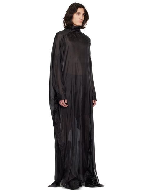 Rick Owens Black Tabard Gown for men