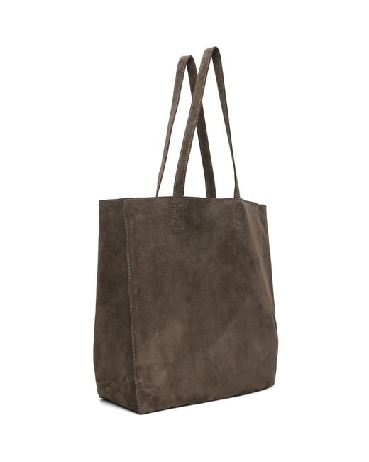 NOTHING WRITTEN Brown Cou Suede Shopper Tote