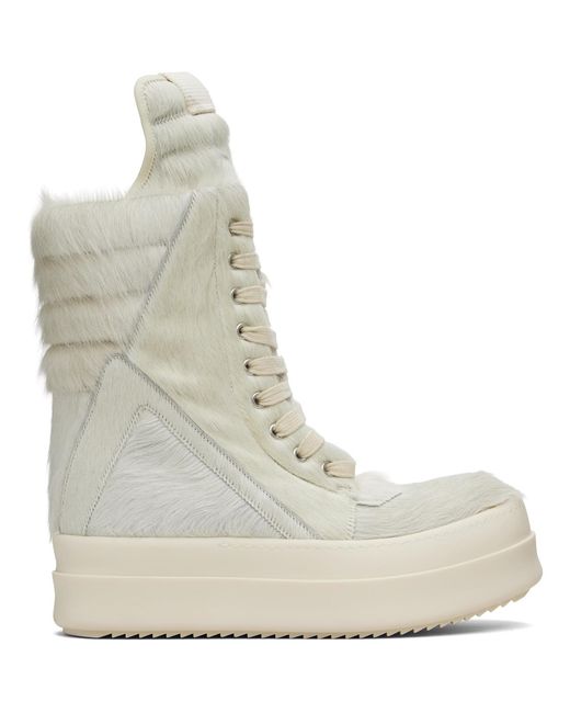 Rick Owens Natural Off- Concordians Megageobaskets Sneakers for men
