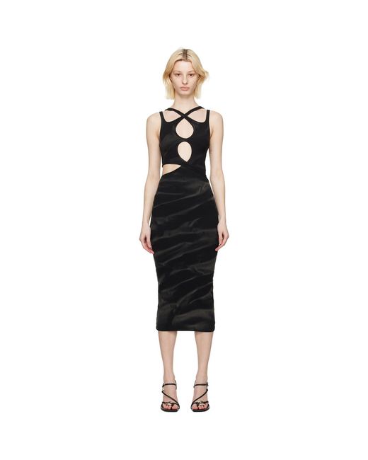 Dion Lee Black Interlink Midi Dress