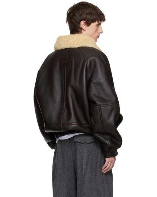 Jacquemus Black 'The Bombardier' Shearling Jacket for men
