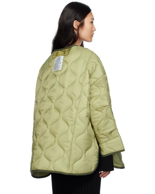 Frankie Shop Khaki Teddy Puffer Jacket in Green | Lyst UK