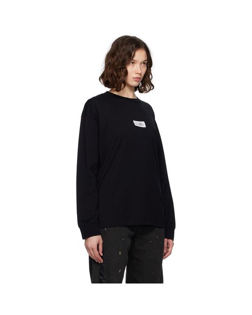 MM6 by Maison Margiela Black Cotton T-Shirt
