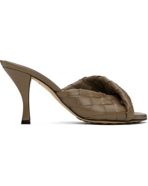 Bottega Veneta ブラウン Blink ヒールサンダル Black