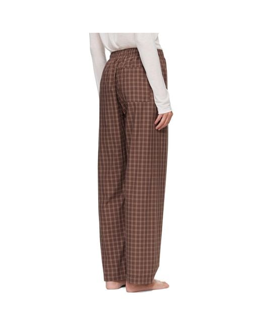 Tekla Brown Fine Twill Pyjama Pants